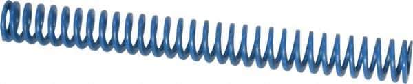 Associated Spring Raymond - 1/2" Hole Diam, 9/32" Rod Diam, 4-1/2" Free Length, Blue Die Spring - 56.3 Lb Max Deflection, 2.25" Max Deflection, Medium Duty, Chromium Alloy Steel - Exact Industrial Supply