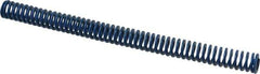 Associated Spring Raymond - 1/2" Hole Diam, 9/32" Rod Diam, 6-1/2" Free Length, Blue Die Spring - 45.5 Lb Max Deflection, 3.25" Max Deflection, Medium Duty, Chromium Alloy Steel - Exact Industrial Supply