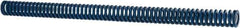 Associated Spring Raymond - 1/2" Hole Diam, 9/32" Rod Diam, 7-1/2" Free Length, Blue Die Spring - 45 Lb Max Deflection, 3.75" Max Deflection, Medium Duty, Chromium Alloy Steel - Exact Industrial Supply