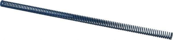 Associated Spring Raymond - 1/2" Hole Diam, 9/32" Rod Diam, 12" Free Length, Blue Die Spring - 42 Lb Max Deflection, 6" Max Deflection, Medium Duty, Chromium Alloy Steel - Exact Industrial Supply
