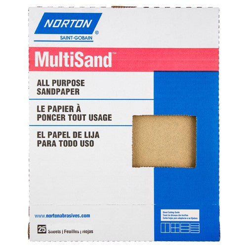 11″ × 9″ Multisand Paper Sheet 220 Grit Very Fine Aluminum Oxide - Exact Industrial Supply