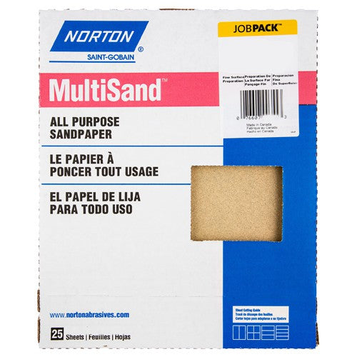 11″ × 9″ Multisand Paper Sheet 180 Grit Fine Aluminum Oxide - Exact Industrial Supply