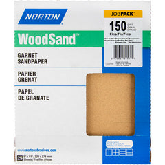 11″ × 9″ Woodsand A513 Paper Sheet 150 Grit Fine Garnet - Exact Industrial Supply