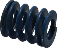 Associated Spring Raymond - 1-1/4" Hole Diam, 5/8" Rod Diam, 1-1/2" Free Length, Blue Die Spring - 372 Lb Max Deflection, 0.75" Max Deflection, Medium Duty, Chromium Alloy Steel - Exact Industrial Supply
