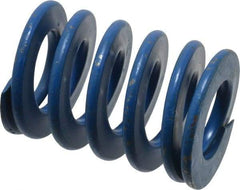 Associated Spring Raymond - 1-1/4" Hole Diam, 5/8" Rod Diam, 1-3/4" Free Length, Blue Die Spring - 371 Lb Max Deflection, 0.88" Max Deflection, Medium Duty, Chromium Alloy Steel - Exact Industrial Supply