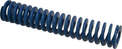 Associated Spring Raymond - 2" Hole Diam, 1" Rod Diam, 10" Free Length, Blue Die Spring - 1040 Lb Max Deflection, 5" Max Deflection, Medium Duty, Chromium Alloy Steel - Exact Industrial Supply