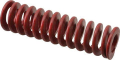 Associated Spring Raymond - 1" Hole Diam, 1/2" Rod Diam, 3-1/2" Free Length, Red Die Spring - 279.7 Lb Max Deflection, 1.3" Max Deflection, Medium Heavy Duty, Chromium Alloy Steel - Exact Industrial Supply
