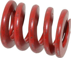 Associated Spring Raymond - 1-1/4" Hole Diam, 5/8" Rod Diam, 1-1/2" Free Length, Red Die Spring - 634.9 Lb Max Deflection, 0.56" Max Deflection, Medium Heavy Duty, Chromium Alloy Steel - Exact Industrial Supply