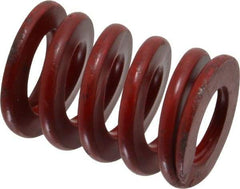Associated Spring Raymond - 1-1/4" Hole Diam, 5/8" Rod Diam, 1-3/4" Free Length, Red Die Spring - 652.7 Lb Max Deflection, 0.65" Max Deflection, Medium Heavy Duty, Chromium Alloy Steel - Exact Industrial Supply