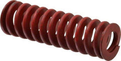 Associated Spring Raymond - 1-1/4" Hole Diam, 5/8" Rod Diam, 4" Free Length, Red Die Spring - 544.6 Lb Max Deflection, 1.48" Max Deflection, Medium Heavy Duty, Chromium Alloy Steel - Exact Industrial Supply