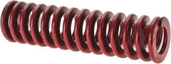 Associated Spring Raymond - 1-1/2" Hole Diam, 3/4" Rod Diam, 5-1/2" Free Length, Red Die Spring - 700 Lb Max Deflection, 2.04" Max Deflection, Medium Heavy Duty, Chromium Alloy Steel - Exact Industrial Supply