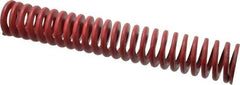 Associated Spring Raymond - 2" Hole Diam, 1" Rod Diam, 12" Free Length, Red Die Spring - 994.6 Lb Max Deflection, 4.44" Max Deflection, Medium Heavy Duty, Chromium Alloy Steel - Exact Industrial Supply