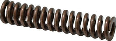 Associated Spring Raymond - 1" Hole Diam, 1/2" Rod Diam, 4-1/2" Free Length, Gold Die Spring - 475.2 Lb Max Deflection, 1.35" Max Deflection, Heavy Duty, Chromium Alloy Steel - Exact Industrial Supply