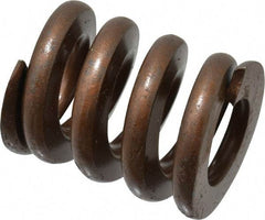 Associated Spring Raymond - 1-1/4" Hole Diam, 5/8" Rod Diam, 1-1/2" Free Length, Gold Die Spring - 954 Lb Max Deflection, 0.45" Max Deflection, Heavy Duty, Chromium Alloy Steel - Exact Industrial Supply