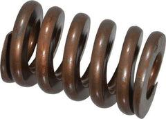 Associated Spring Raymond - 1-1/4" Hole Diam, 5/8" Rod Diam, 2" Free Length, Gold Die Spring - 897.6 Lb Max Deflection, 0.6" Max Deflection, Heavy Duty, Chromium Alloy Steel - Exact Industrial Supply