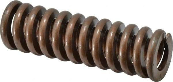 Associated Spring Raymond - 1-1/4" Hole Diam, 5/8" Rod Diam, 4" Free Length, Gold Die Spring - 796.8 Lb Max Deflection, 1.2" Max Deflection, Heavy Duty, Chromium Alloy Steel - Exact Industrial Supply