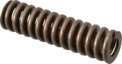 Associated Spring Raymond - 1-1/4" Hole Diam, 5/8" Rod Diam, 4-1/2" Free Length, Gold Die Spring - 788.4 Lb Max Deflection, 1.35" Max Deflection, Heavy Duty, Chromium Alloy Steel - Exact Industrial Supply