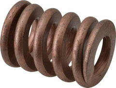 Associated Spring Raymond - 1-1/2" Hole Diam, 3/4" Rod Diam, 2" Free Length, Gold Die Spring - 1142.4 Lb Max Deflection, 0.6" Max Deflection, Heavy Duty, Chromium Alloy Steel - Exact Industrial Supply