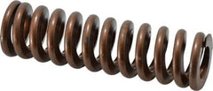 Associated Spring Raymond - 1-1/2" Hole Diam, 3/4" Rod Diam, 5" Free Length, Gold Die Spring - 1068 Lb Max Deflection, 1.5" Max Deflection, Heavy Duty, Chromium Alloy Steel - Exact Industrial Supply