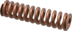 Associated Spring Raymond - 1-1/2" Hole Diam, 3/4" Rod Diam, 5-1/2" Free Length, Gold Die Spring - 1056 Lb Max Deflection, 1.65" Max Deflection, Heavy Duty, Chromium Alloy Steel - Exact Industrial Supply