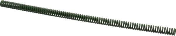 Associated Spring Raymond - 1/2" Hole Diam, 9/32" Rod Diam, 12" Free Length, Green Die Spring - 75 Lb Max Deflection, 3" Max Deflection, Extra Heavy Duty, Chromium Alloy Steel - Exact Industrial Supply