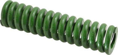 Associated Spring Raymond - 1-1/4" Hole Diam, 5/8" Rod Diam, 5" Free Length, Green Die Spring - 850 Lb Max Deflection, 1.25" Max Deflection, Extra Heavy Duty, Chromium Alloy Steel - Exact Industrial Supply