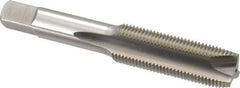 Hertel - 5/8-18 UNF, 3 Flute, Bright Finish, High Speed Steel Spiral Point Tap - Plug Chamfer, Right Hand Thread, 3-13/16" OAL, 1-13/16" Thread Length, 0.48" Shank Diam, 2B Class of Fit - Exact Industrial Supply