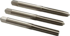 Hertel - 1/4-28 UNF, 4 Flute, Bottoming, Plug & Taper, Bright Finish, High Speed Steel Tap Set - 2-1/2" OAL, 2B/3B Class of Fit - Exact Industrial Supply