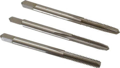 Hertel - #8-32 UNC, 4 Flute, Bottoming, Plug & Taper, Bright Finish, High Speed Steel Tap Set - 2-1/8" OAL, 2B/3B Class of Fit - Exact Industrial Supply