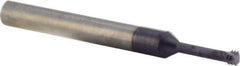 Iscar - #10-32 UNF, 0.146" Cutting Diam, 3 Flute, Solid Carbide Helical Flute Thread Mill - Internal Thread, 0.59" LOC, 2-1/2" OAL, 1/4" Shank Diam - Exact Industrial Supply