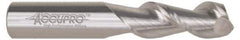 Accupro - 3/4", 1-1/2" LOC, 3/4" Shank Diam, 4" OAL, 2 Flute, Solid Carbide Square End Mill - Single End, Uncoated, Spiral Flute, 45° Helix, Centercutting, Right Hand Cut, Right Hand Flute - Exact Industrial Supply