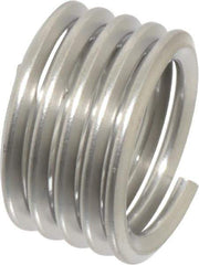 Recoil - 1/2-13 UNC, 1/2" OAL, Free Running Helical Insert - 4-7/8 Free Coils, Tanged, Stainless Steel, Bright Finish, 1D Insert Length - Exact Industrial Supply