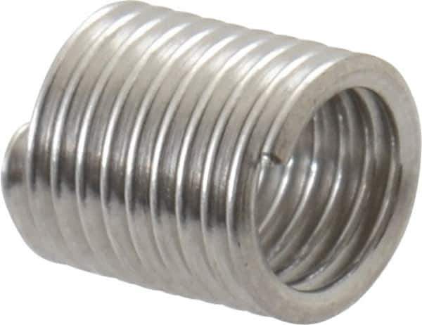 Recoil - M3x0.50 Metric Coarse, 6mm OAL, Free Running Helical Insert - 8-7/8 Free Coils, Tanged, Stainless Steel, Bright Finish, 2D Insert Length - Exact Industrial Supply