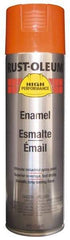 Rust-Oleum - Equipment Orange, 15 oz Net Fill, Gloss, Enamel Spray Paint - 14 Sq Ft per Can, 20 oz Container, Use on Rust Proof Paint - Exact Industrial Supply