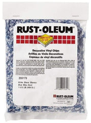 Rust-Oleum - Blue/White Vinyl Floor Chips - 1 Lb Plastic Bag - Exact Industrial Supply