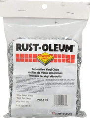 Rust-Oleum - Black/White/Gray Vinyl Floor Chips - 1 Lb Plastic Bag - Exact Industrial Supply