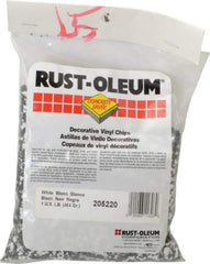 Rust-Oleum - Black/White Vinyl Floor Chips - 1 Lb Plastic Bag - Exact Industrial Supply