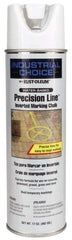Rust-Oleum - 17 fl oz White Marking Chalk - 500' to 530' Coverage at 1-1/4" Wide, Water-Based Formula - Exact Industrial Supply