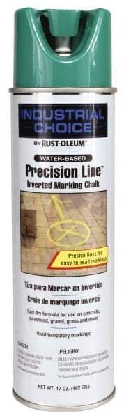 Rust-Oleum - 17 fl oz Green Marking Chalk - 500' to 530' Coverage at 1-1/4" Wide, Water-Based Formula - Exact Industrial Supply