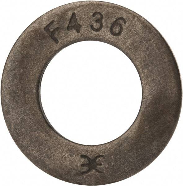 Value Collection - 1-1/8" Screw, Grade SAE 1035-1050 Steel Structural Flat Washer - 1-1/4" ID x 2-1/4" OD, Plain Finish - Exact Industrial Supply