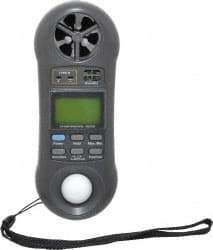 General - 0.4 to 30 m/Sec Air Anemometer, Hygrometer, Thermometer and Light Meter - 1300°F Max - Exact Industrial Supply