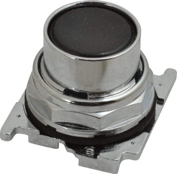 Eaton Cutler-Hammer - Flush Pushbutton Switch Operator - Black, Round Button, Nonilluminated - Exact Industrial Supply