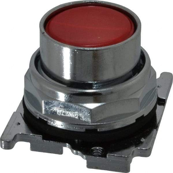 Eaton Cutler-Hammer - Flush Pushbutton Switch Operator - Red, Round Button, Nonilluminated - Exact Industrial Supply