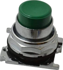 Eaton Cutler-Hammer - Extended Straight Pushbutton Switch Operator - Green, Round Button, Nonilluminated - Exact Industrial Supply