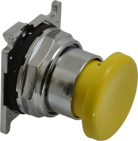 Eaton Cutler-Hammer - Extended Mushroom Head Pushbutton Switch Operator - Yellow, Round Button, Nonilluminated - Exact Industrial Supply