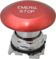Eaton Cutler-Hammer - Extended Jumbo Mushroom Head Pushbutton Switch Emergency Stop - Red, Round Button, Nonilluminated - Exact Industrial Supply