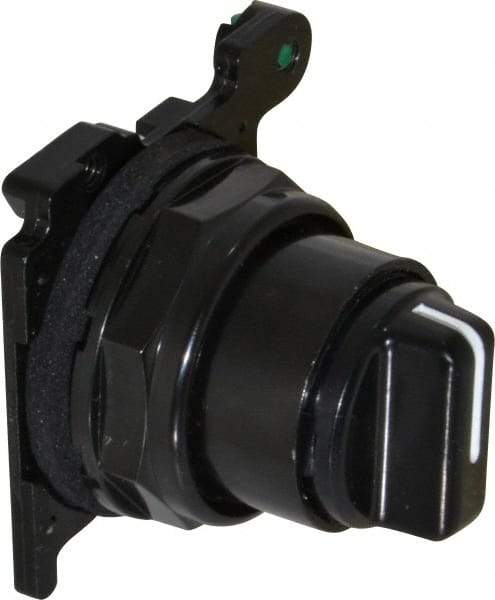 Eaton Cutler-Hammer - 30-1/2mm Mount Hole, 3 Position, Knob Operated, Selector Switch Only - Black, Maintained (MA) - Momentary (MO), Corrosion Resistant, Oil and Watertight - Exact Industrial Supply
