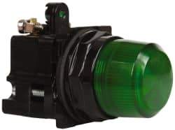 Eaton Cutler-Hammer - 120 VAC Green Lens Incandescent Indicating Light - Corrosion Resistant, Oiltight, Watertight - Exact Industrial Supply