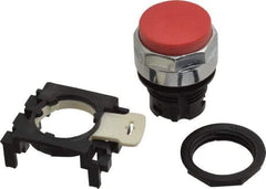 Eaton Cutler-Hammer - 25mm Mount Hole, Extended Straight, Pushbutton Switch Only - Round, Red Pushbutton, Nonilluminated, Momentary (MO) - Exact Industrial Supply