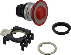 Eaton Cutler-Hammer - Pushbutton Switch Lens - Red, Round Button, Illuminated - Exact Industrial Supply